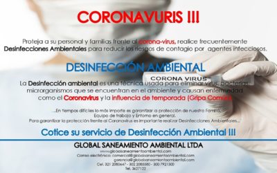 Desinfección Ambiental mitiga el impacto del CORONAVIRUS
