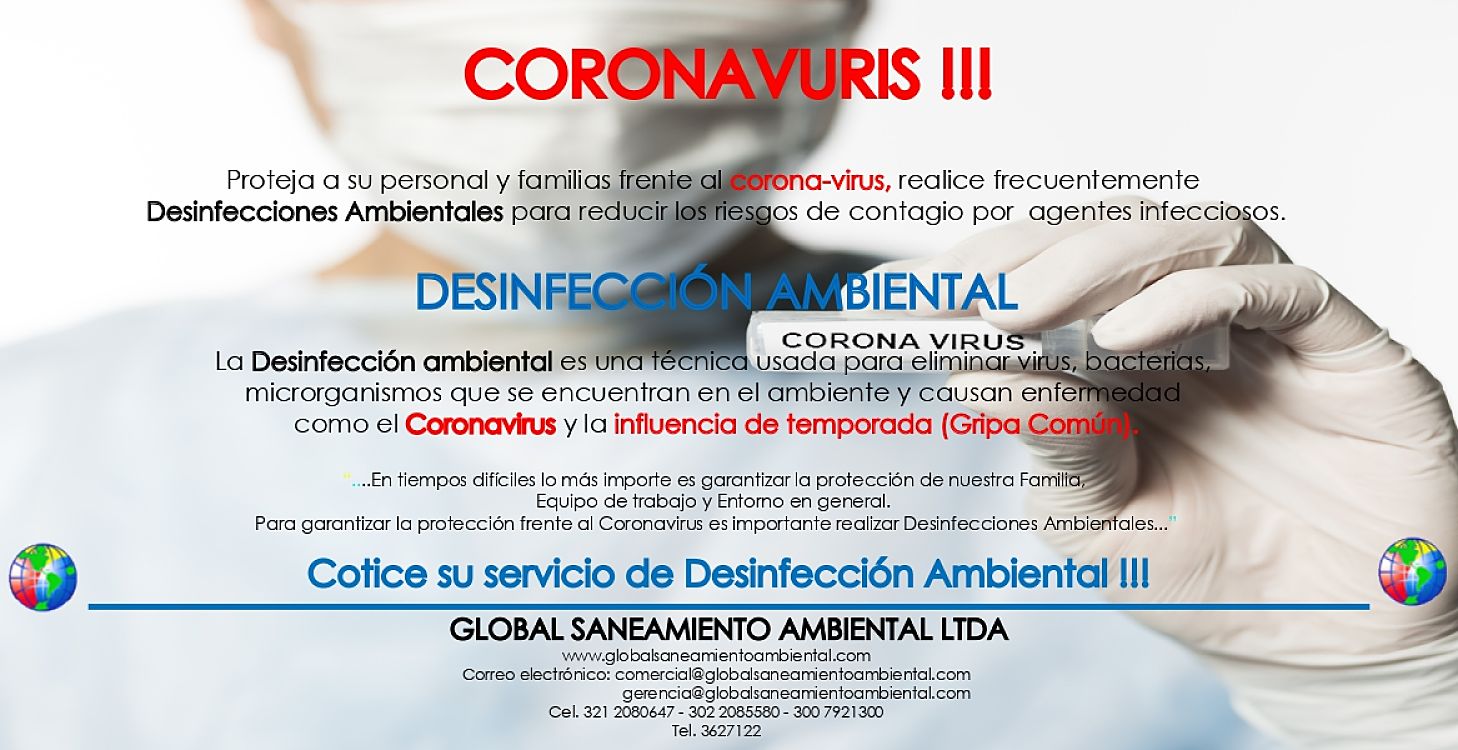 Desinfección ambiental Coronavirus